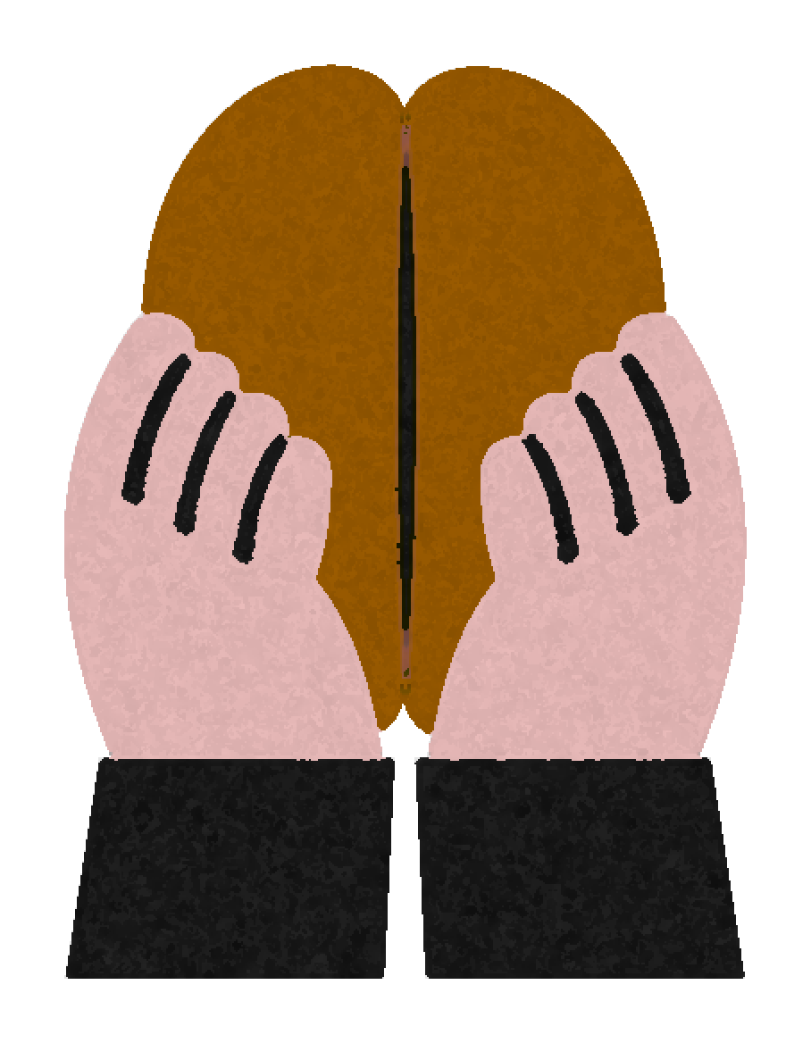 手とコーヒー豆